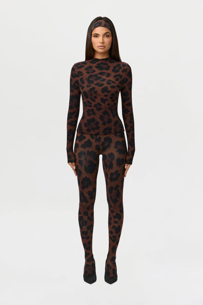 Naked Print Mock Neck Top