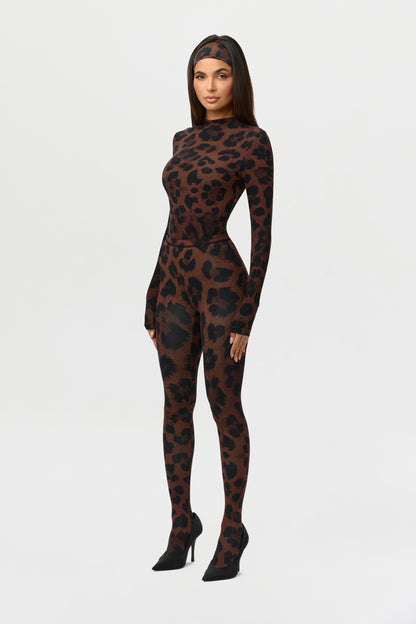 Naked Print Mock Neck Top