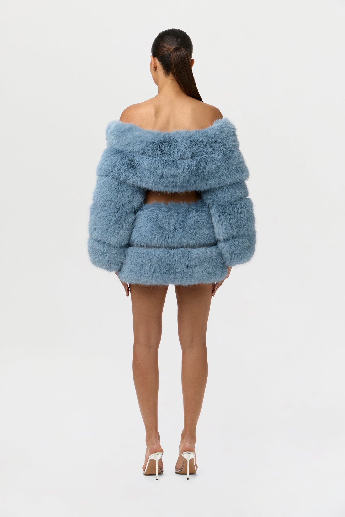 Faux Fur Off-Shoulder Pelted Top