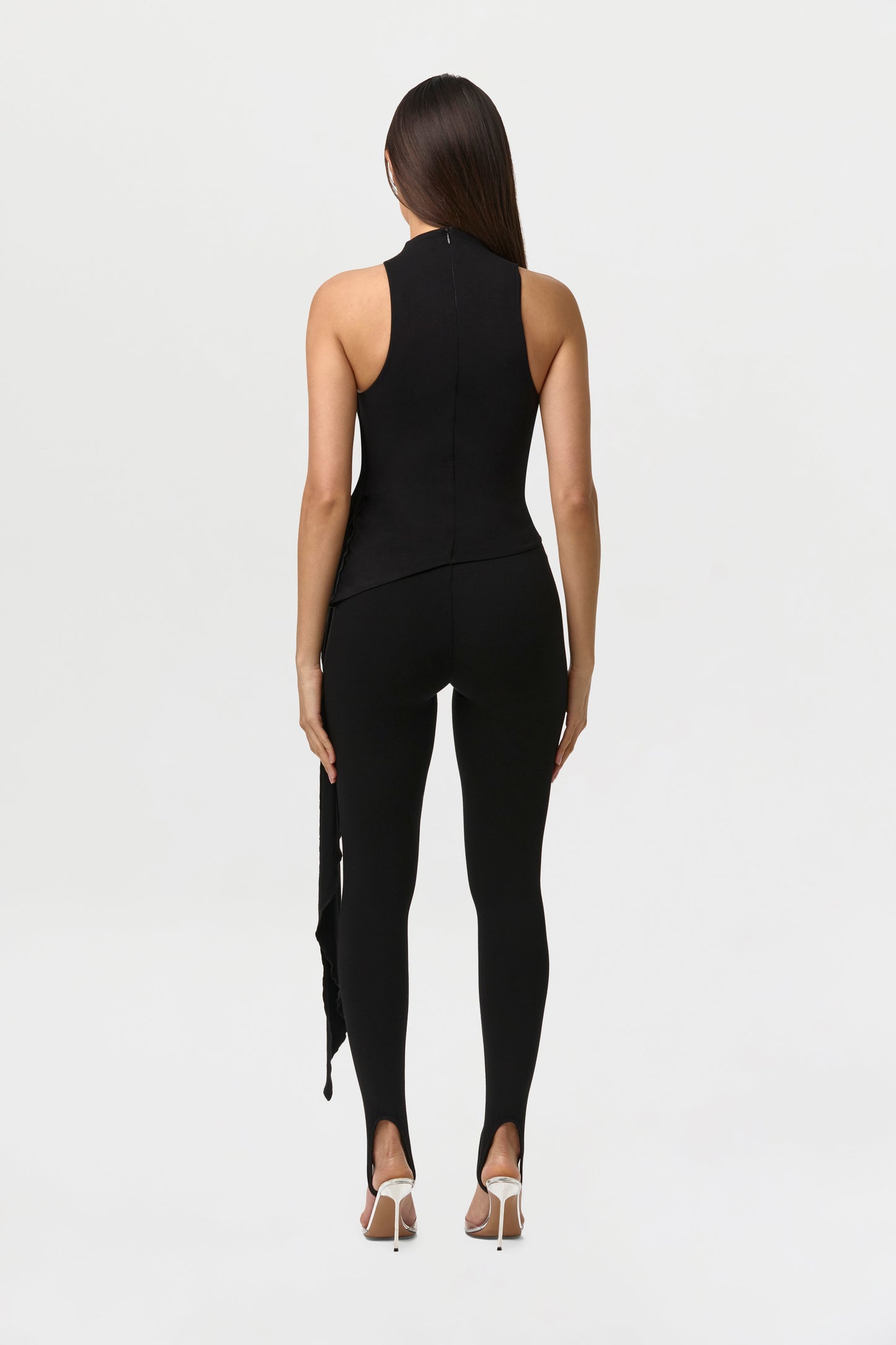 Smooth Sleeveless Drape Top