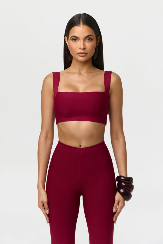 Knit Bandage Sculpt Tank Crop Top