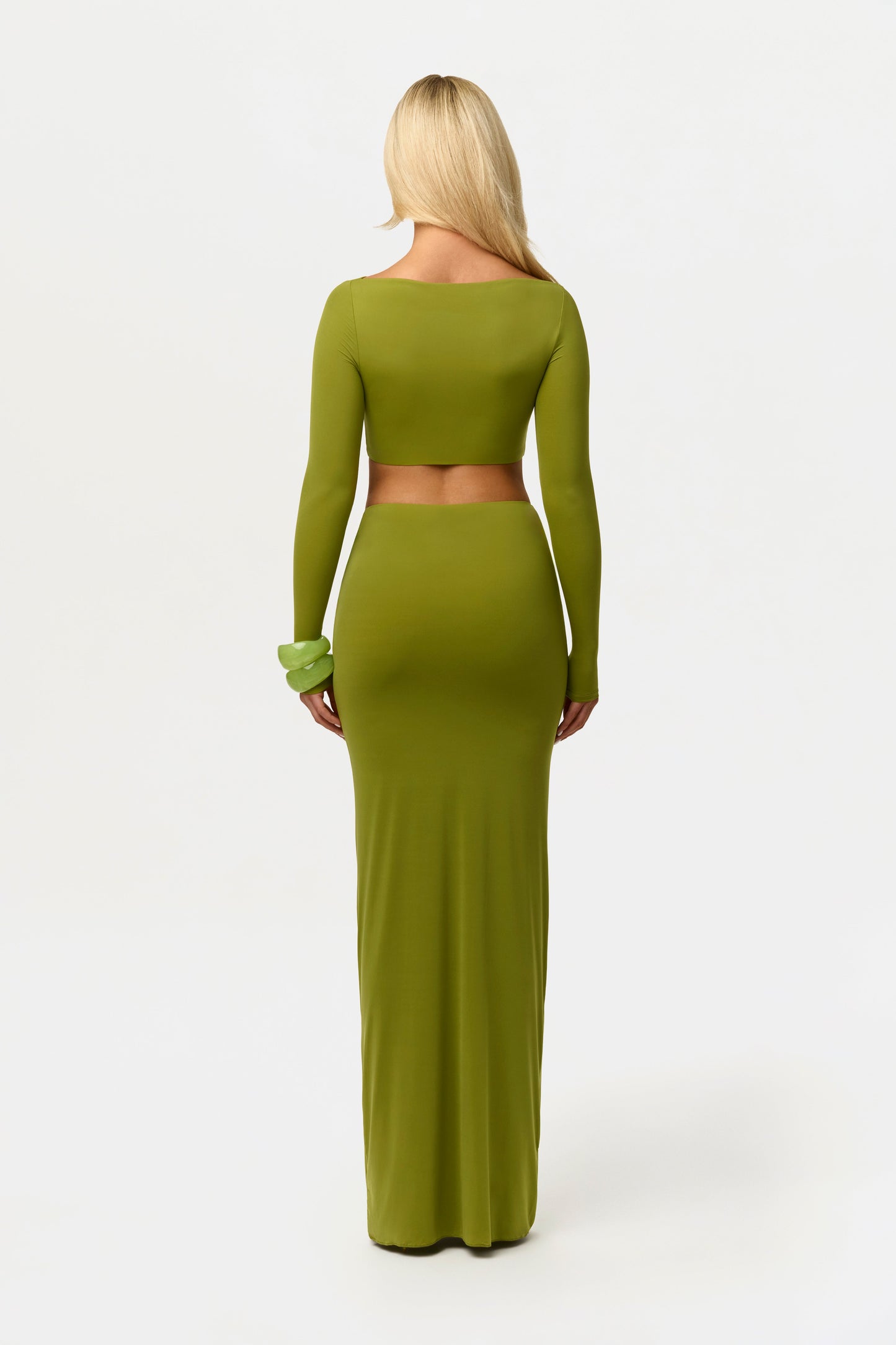 Naked Scoop Waist Maxi Skirt