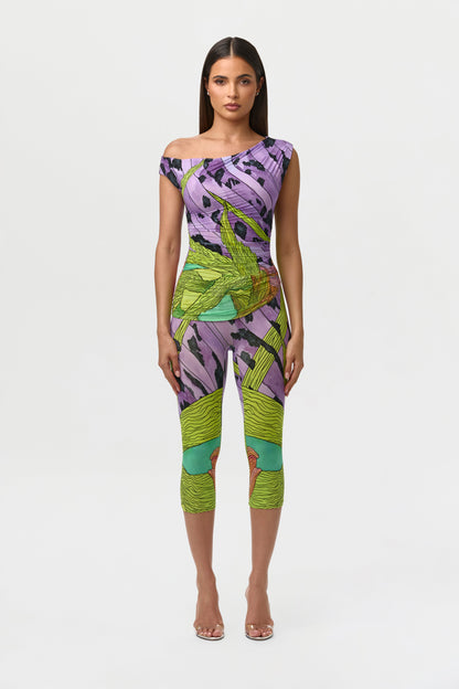 Naked Print Capri Legging