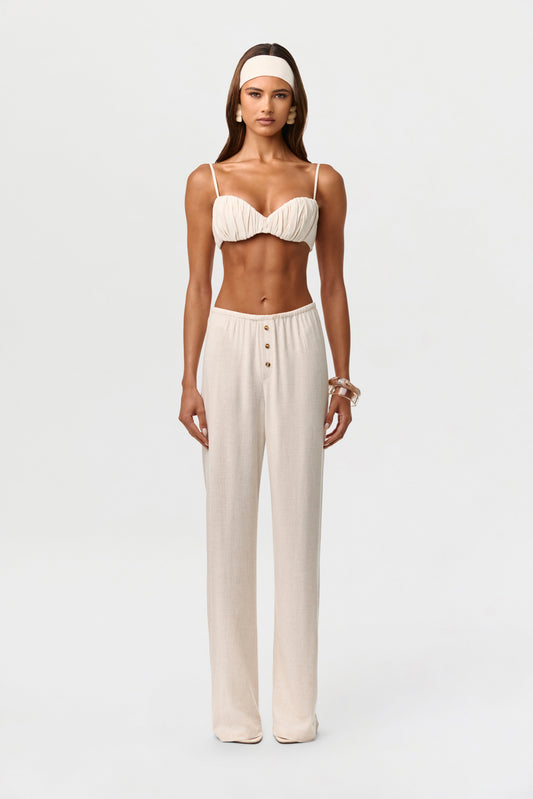 Linen Button Lounge Pants