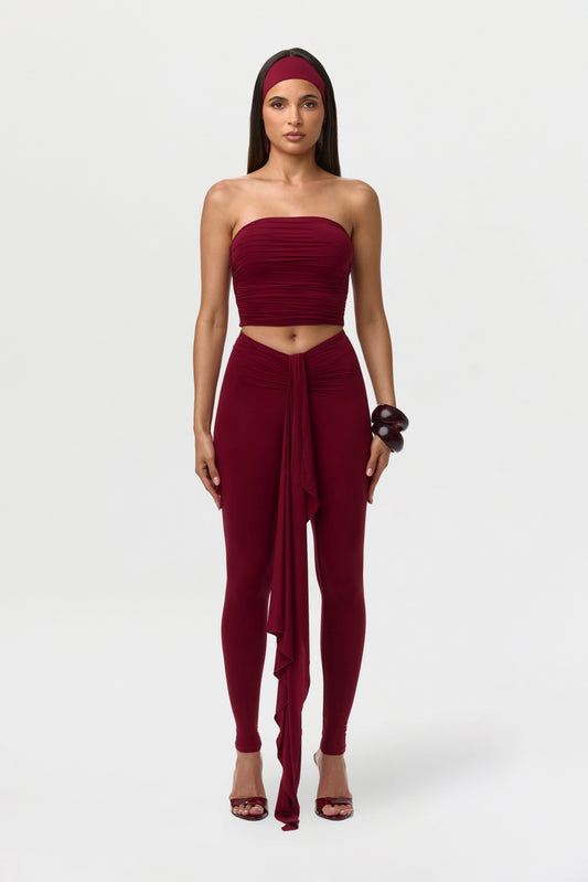 Naked V-Waist Drape Leggings