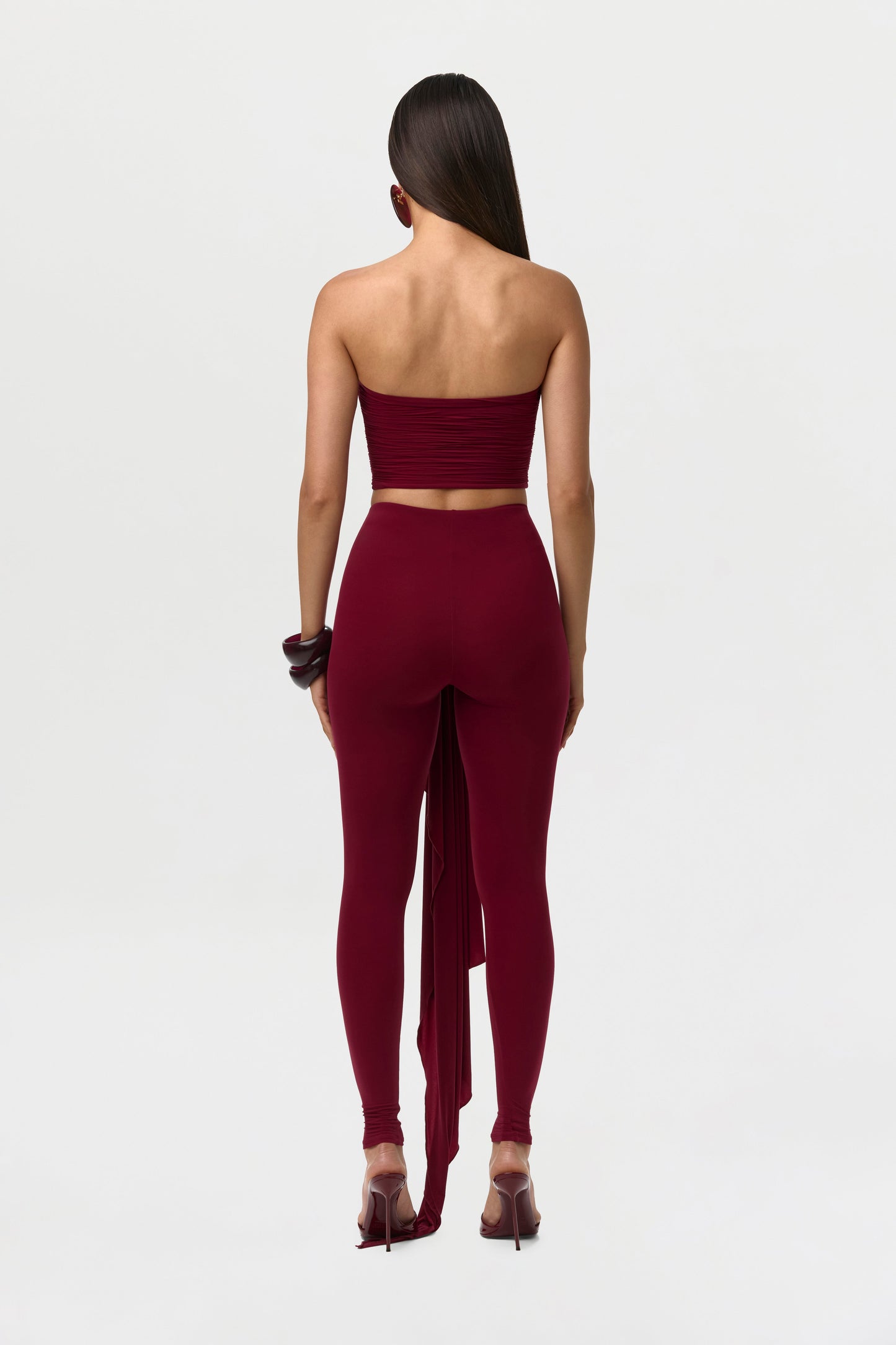 Naked V-Waist Drape Leggings