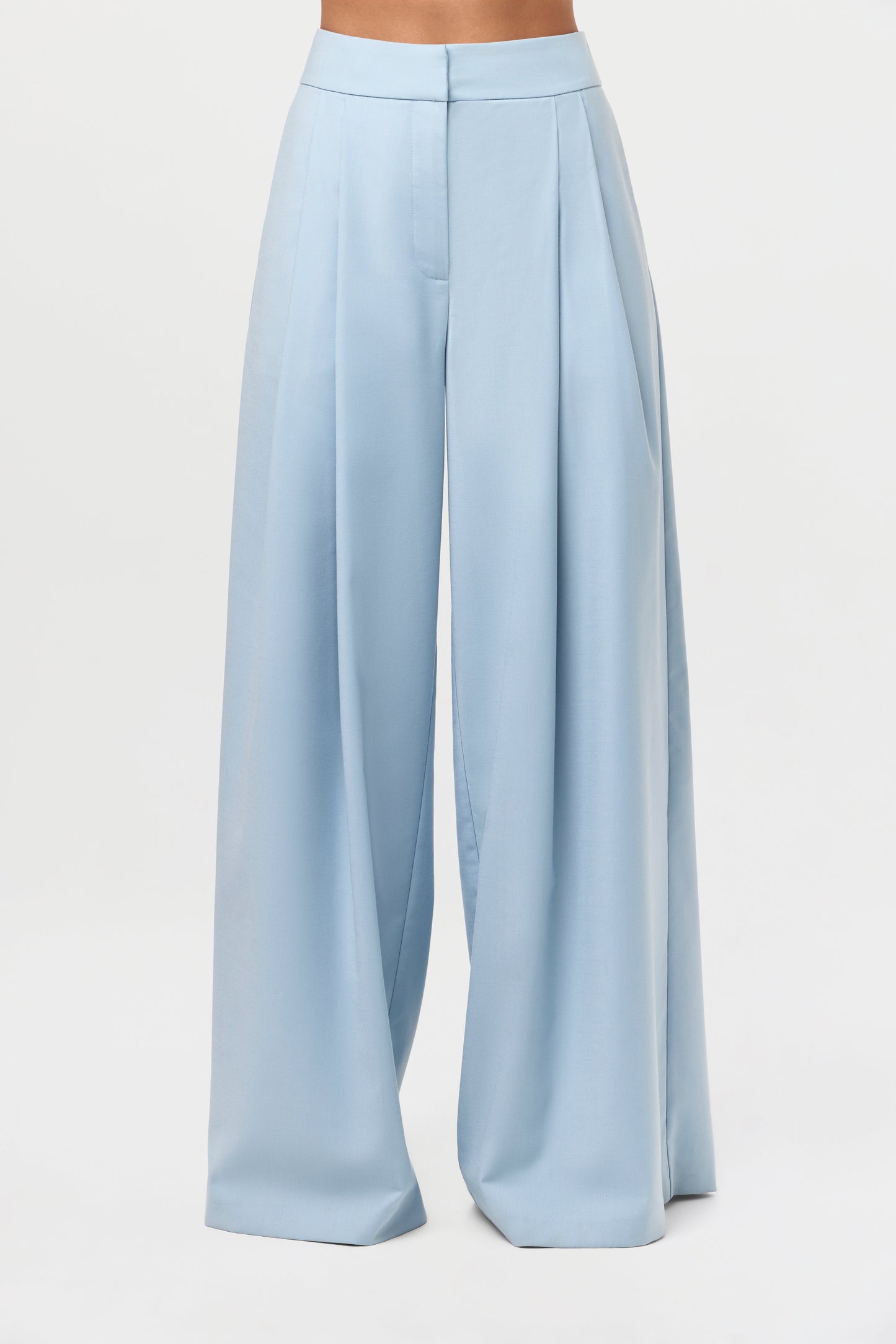 Suiting Pleated Wide-Leg Pant