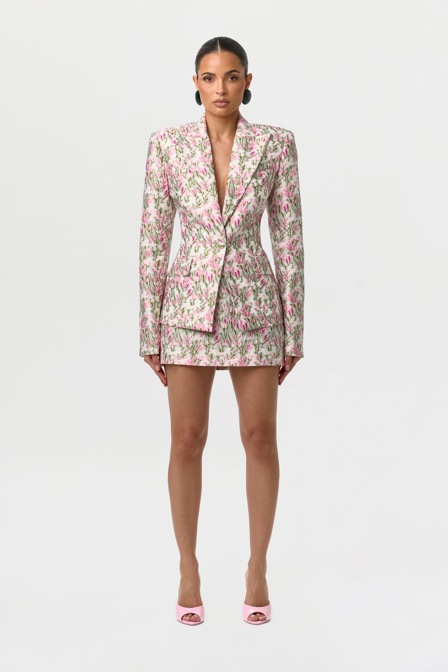 Suiting Floral Jacquard Blazer