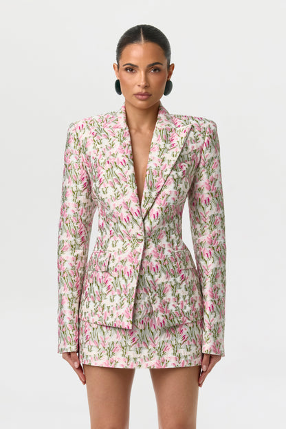 Suiting Floral Jacquard Blazer