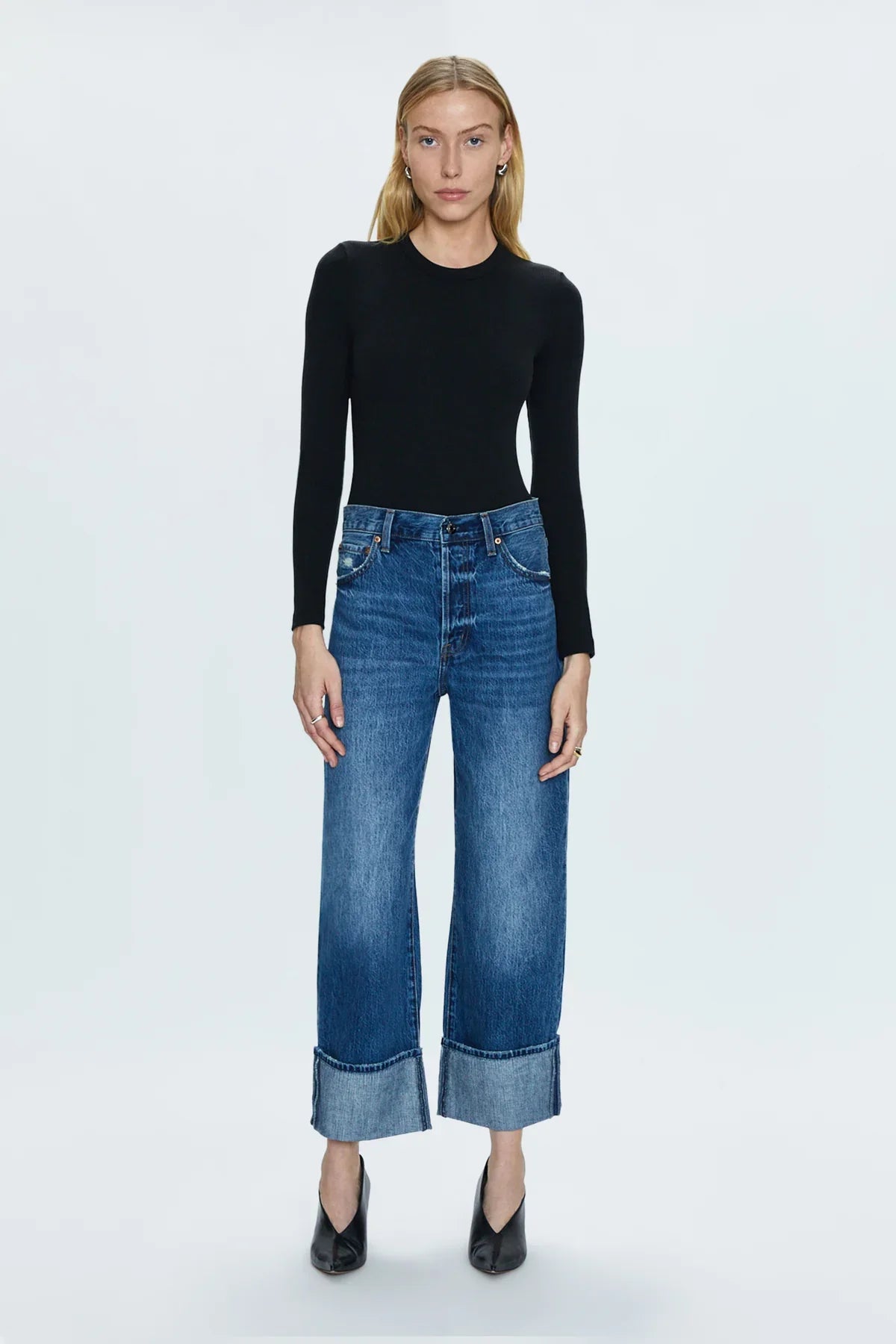 PISTOLA Ryder High Rise Cuffed Straight