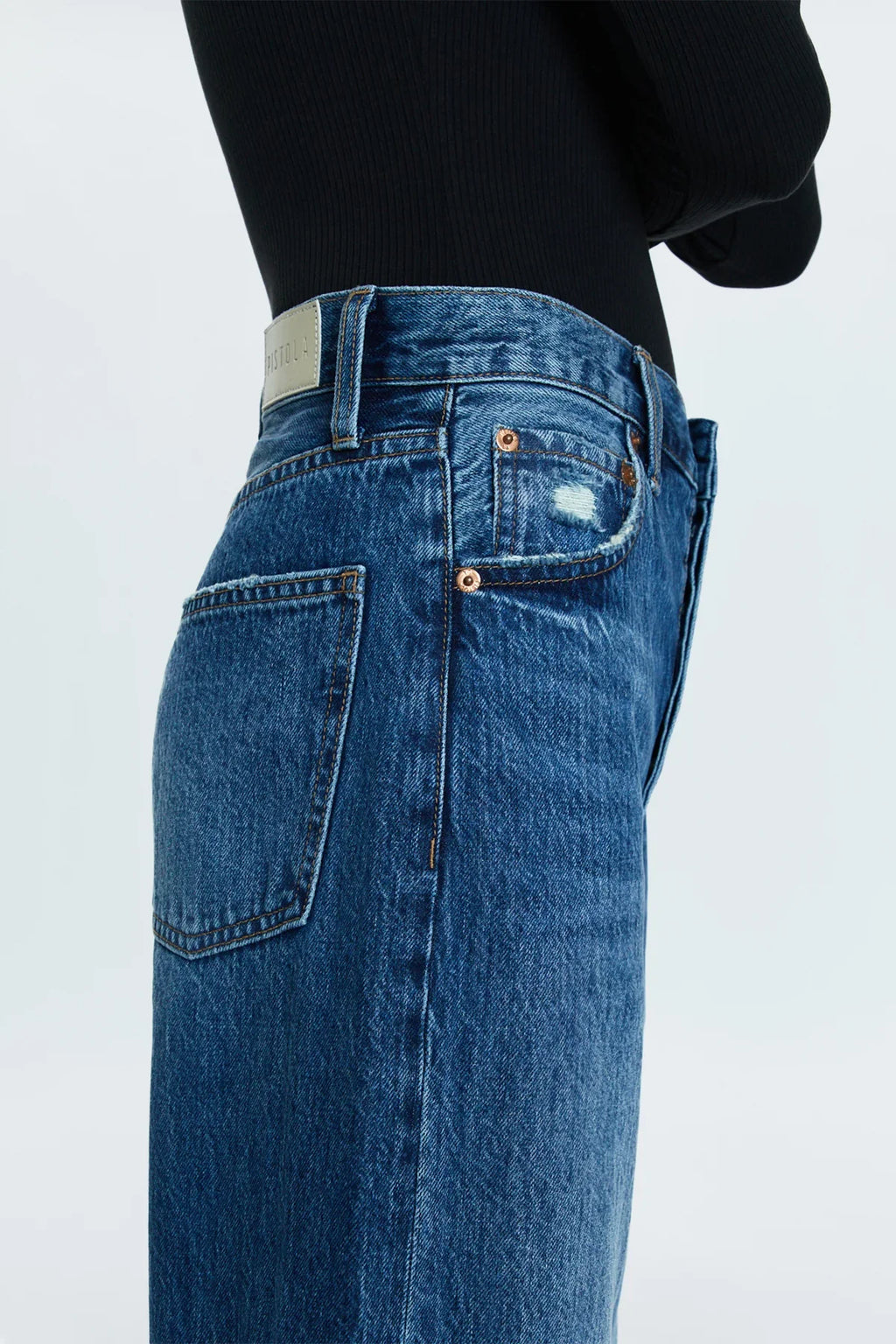 PISTOLA Ryder High Rise Cuffed Straight