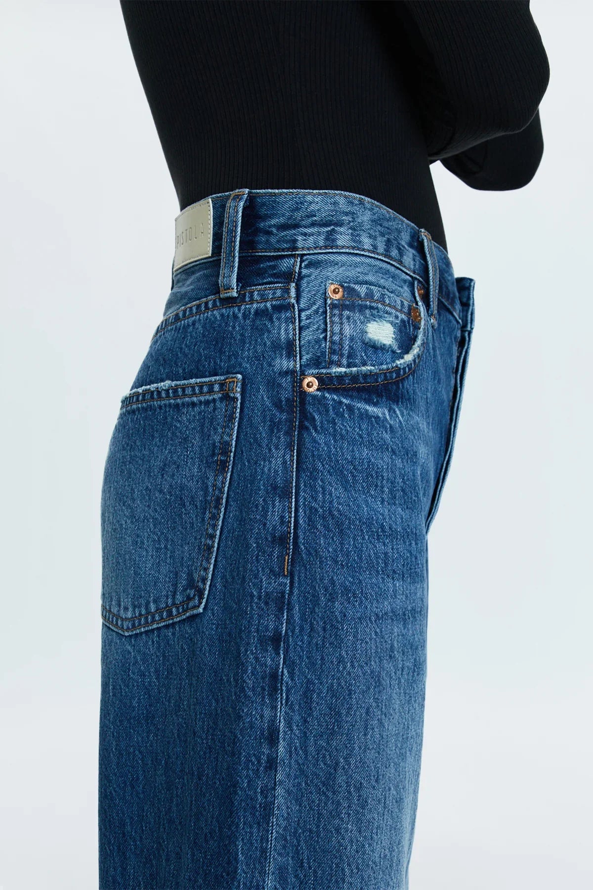 PISTOLA Ryder High Rise Cuffed Straight