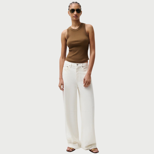 PISTOLA Sydney High Rise Bowed Linen Wide Leg