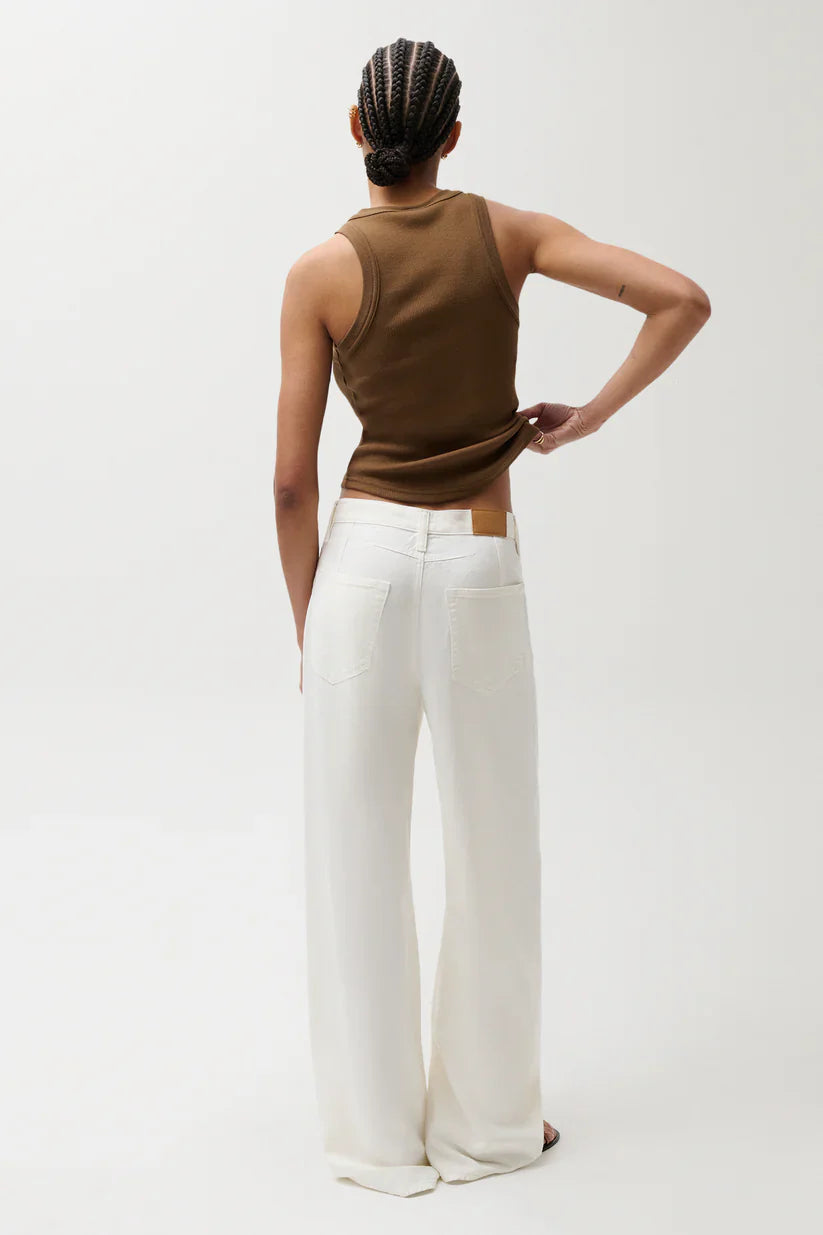 PISTOLA Sydney High Rise Bowed Linen Wide Leg