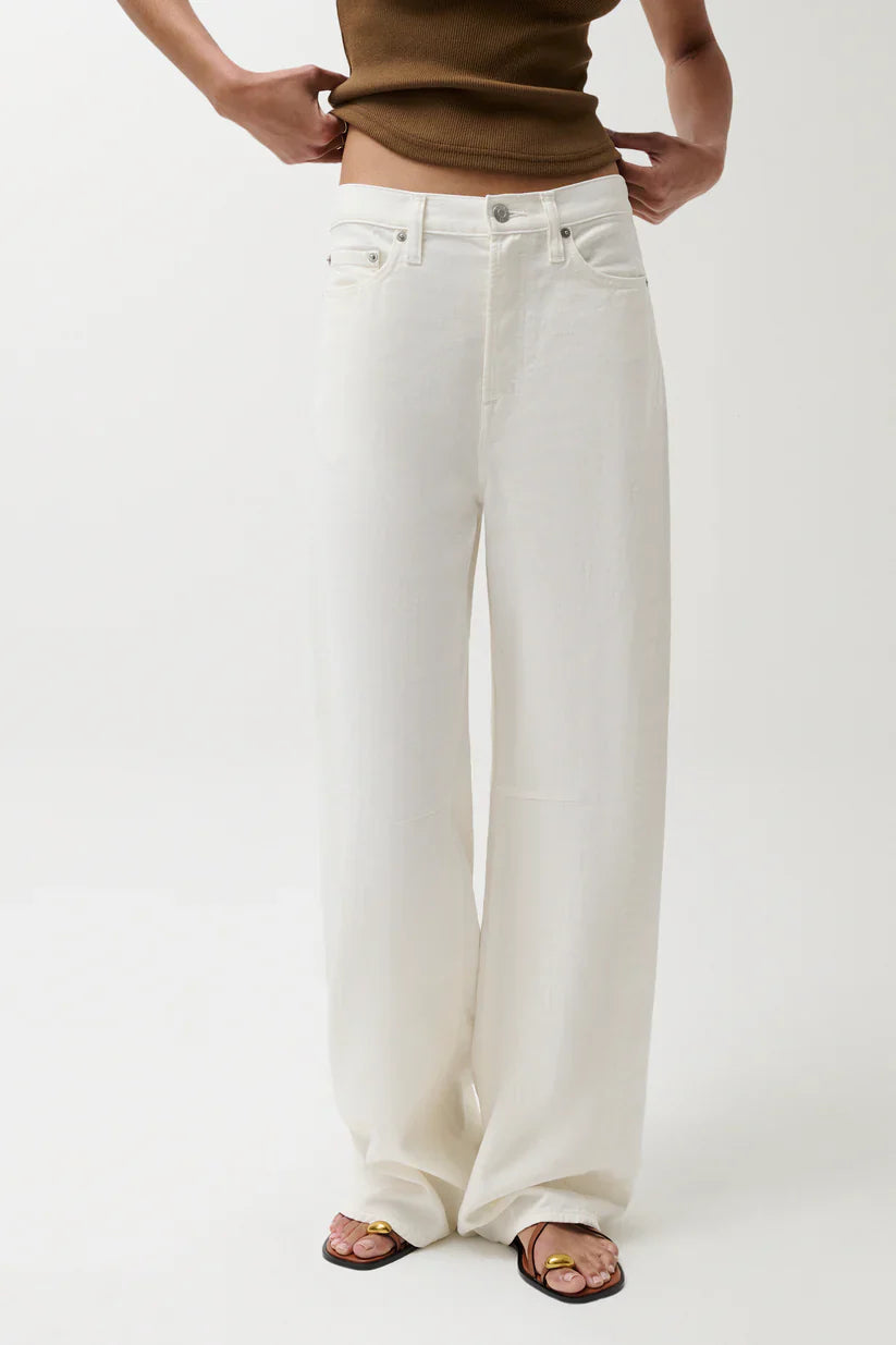 PISTOLA Sydney High Rise Bowed Linen Wide Leg