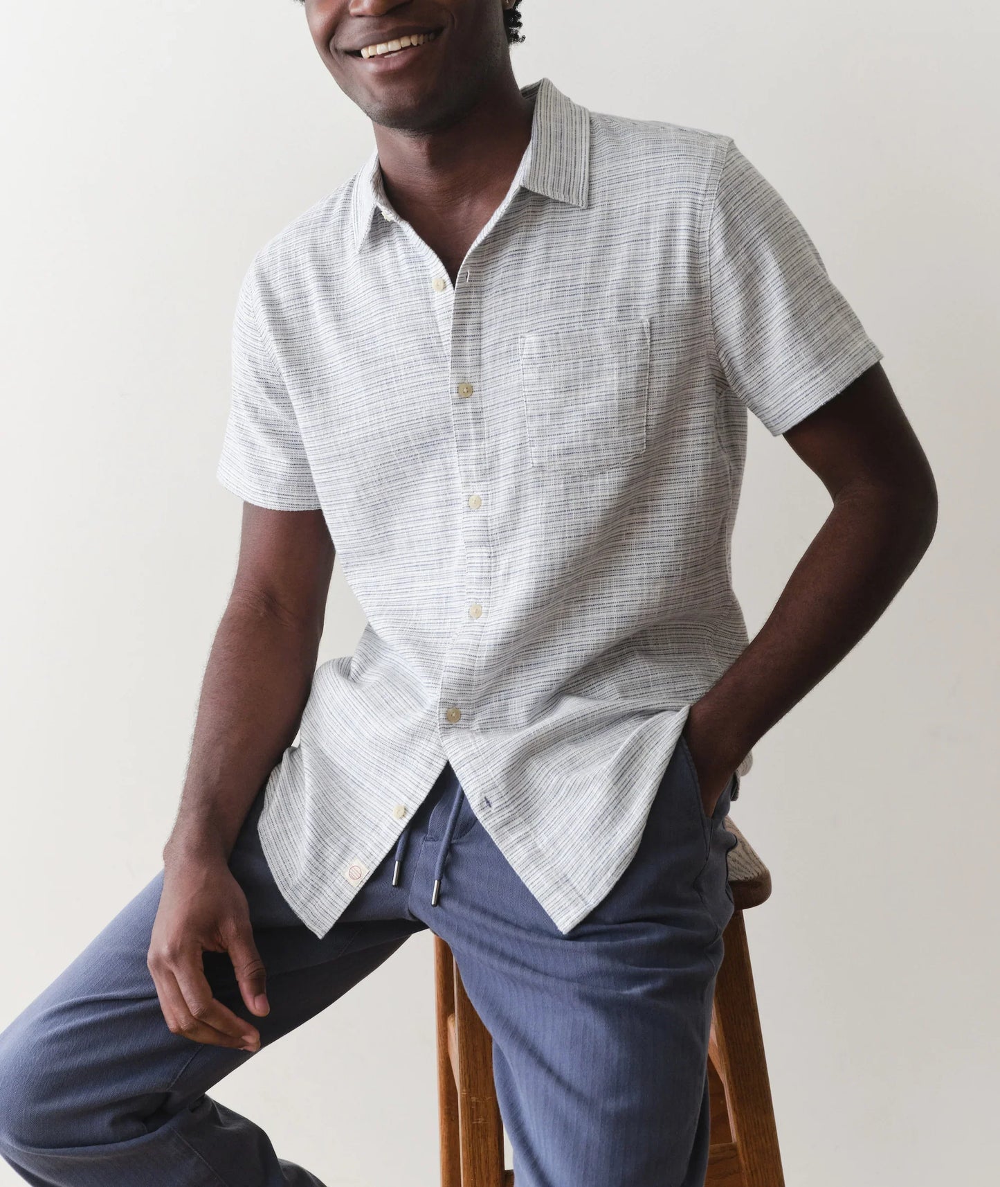 Marine Layer Classic Stretch Selvage Short Sleeve Shirt