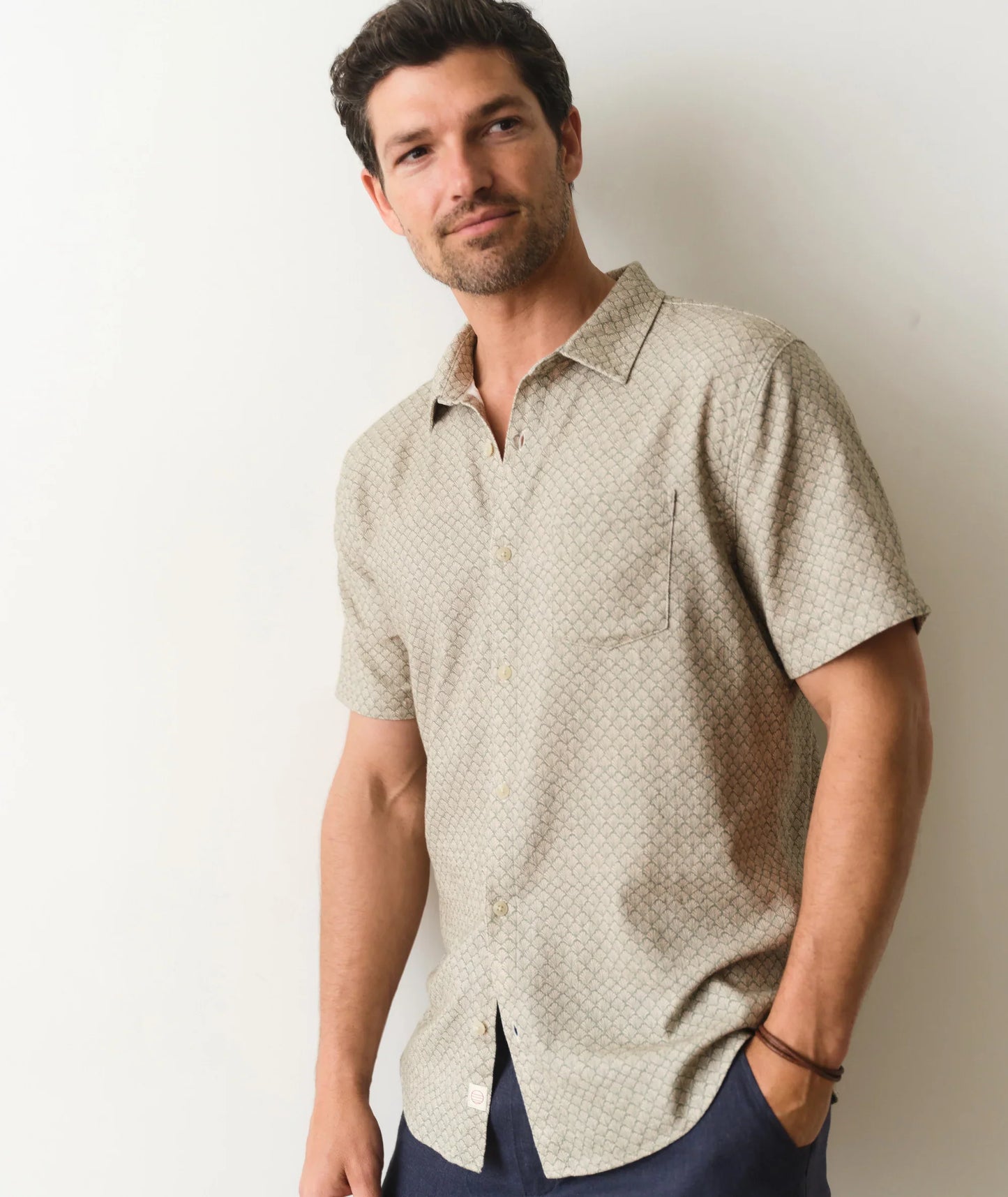 Marine Layer Classic Stretch Selvage Short Sleeve Shirt