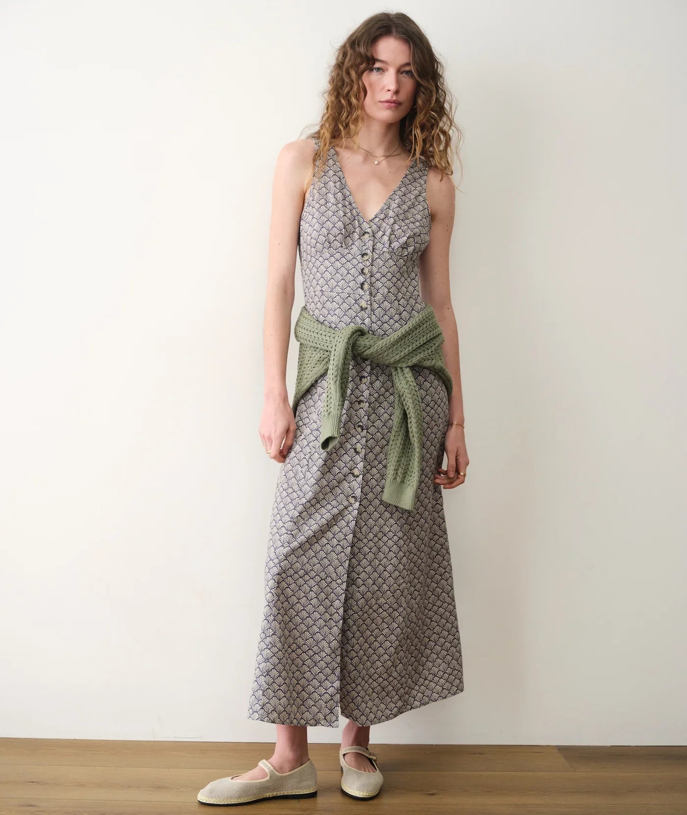 Camila Maxi Dress In Navy Seashell