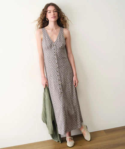 Camila Maxi Dress In Navy Seashell