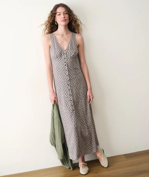 Camila Maxi Dress In Navy Seashell