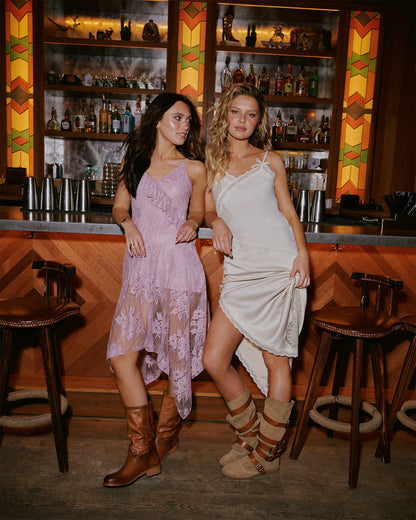 DARIELLA DRESS MAUVE SHADOWS