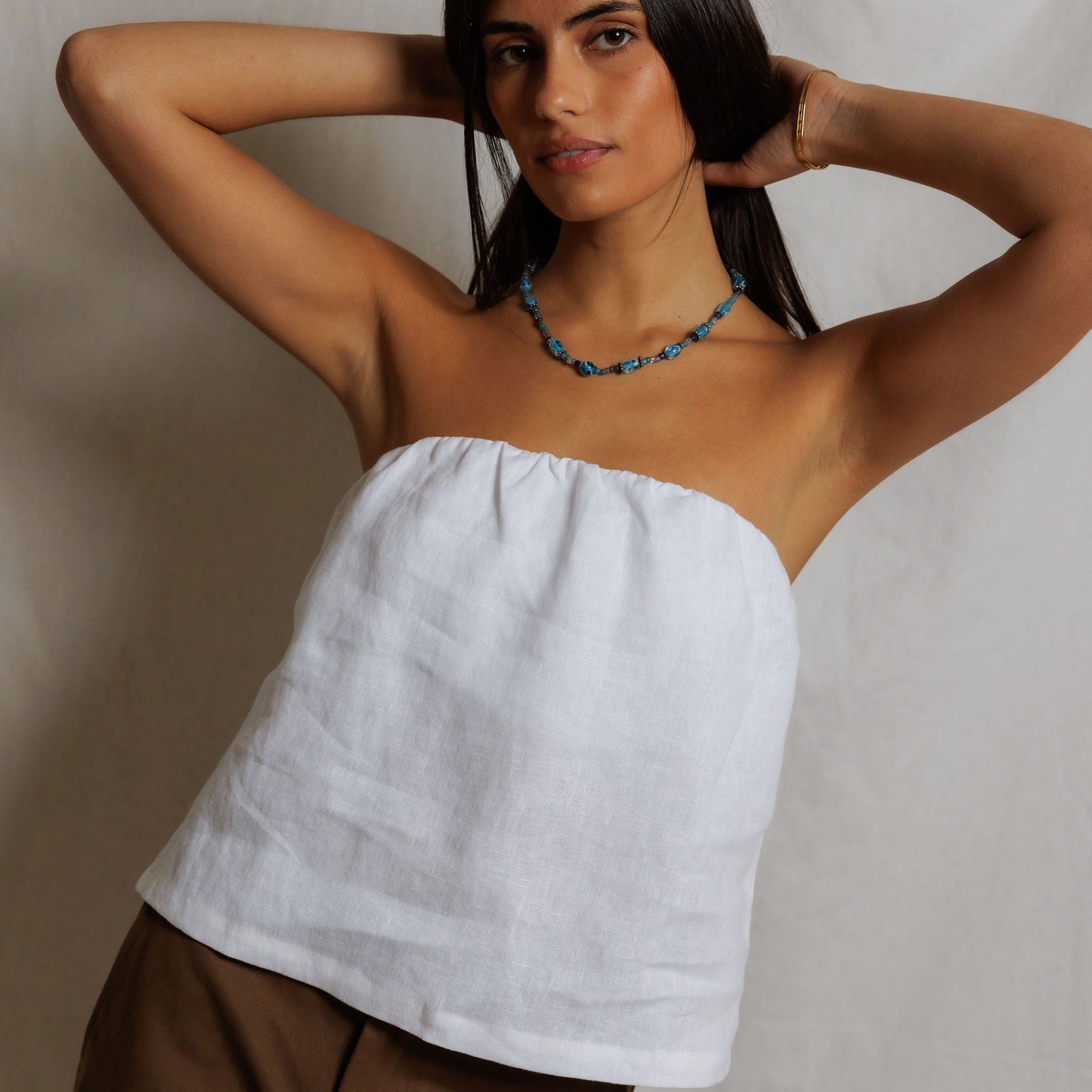 Perfect White Tee Gianna Linen Tube Top