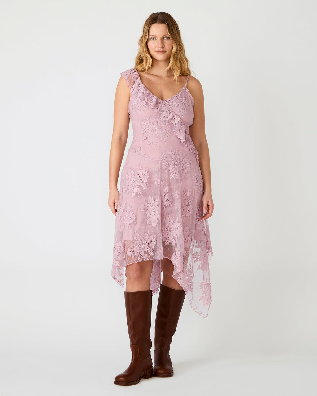 DARIELLA DRESS MAUVE SHADOWS