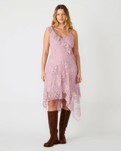 DARIELLA DRESS MAUVE SHADOWS