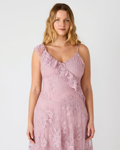 DARIELLA DRESS MAUVE SHADOWS