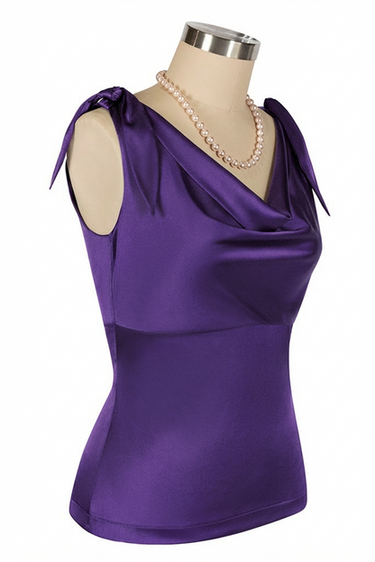D'Amour Classic Cowl Top (Purple)