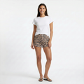 Now or Never Printed Shorts in Brown Sugar