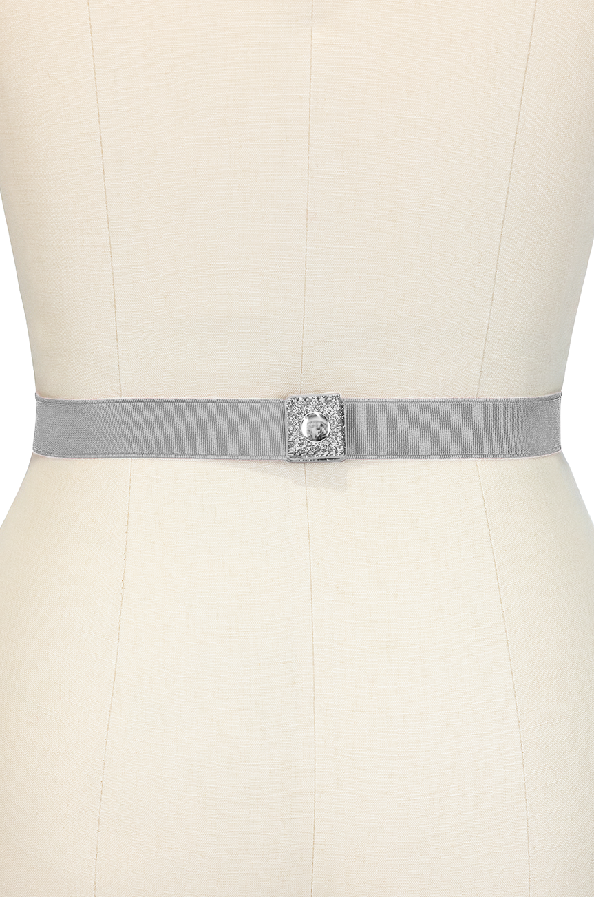 Pretty Kitty Follies Sparkle Bow Belt (Silver)