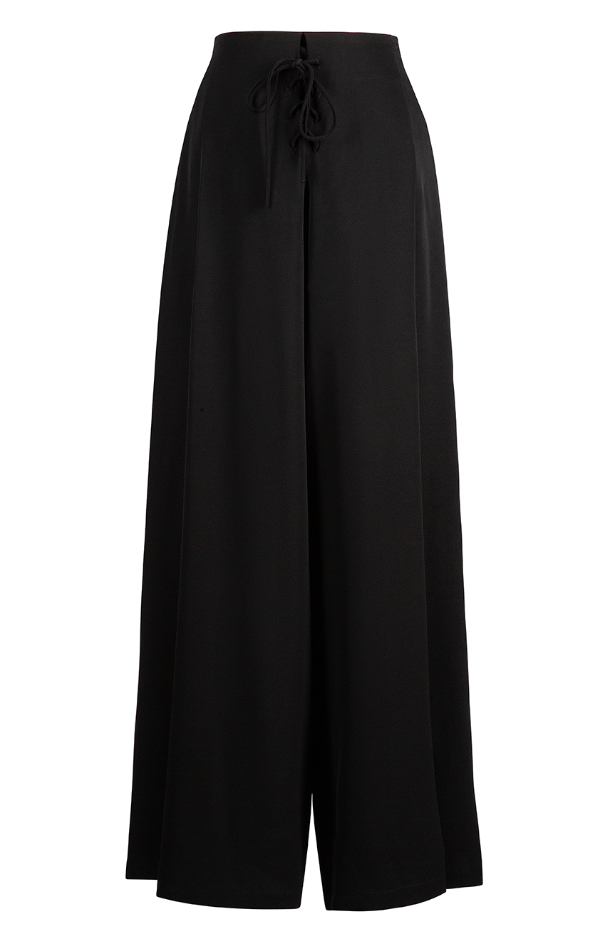 D'Amour Wide Leg Lace Up Pants