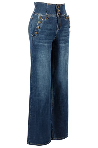 Brooklyn Wide Leg Jean (Dark Denim)
