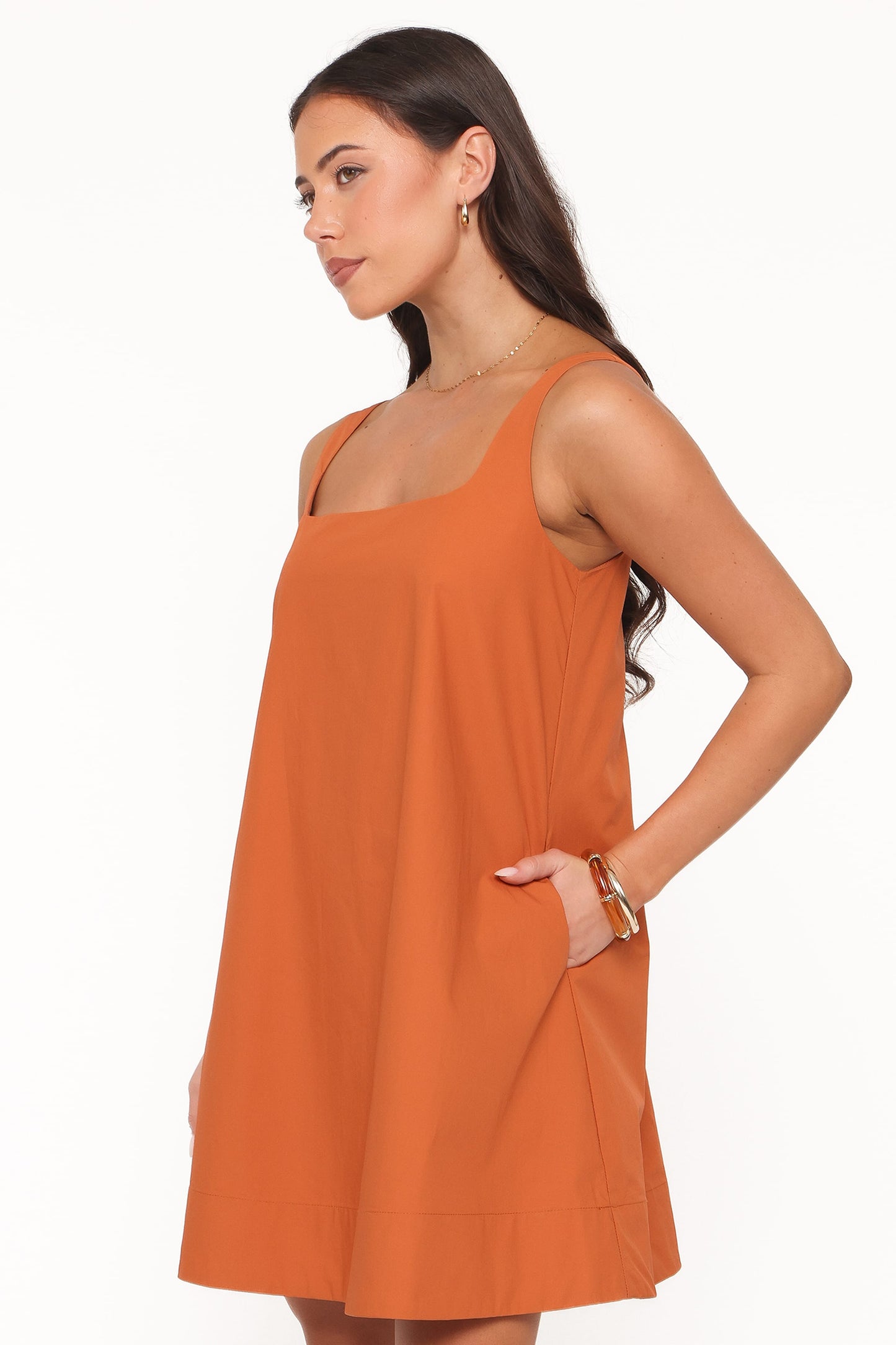 Kora Mini Dress - Brown
