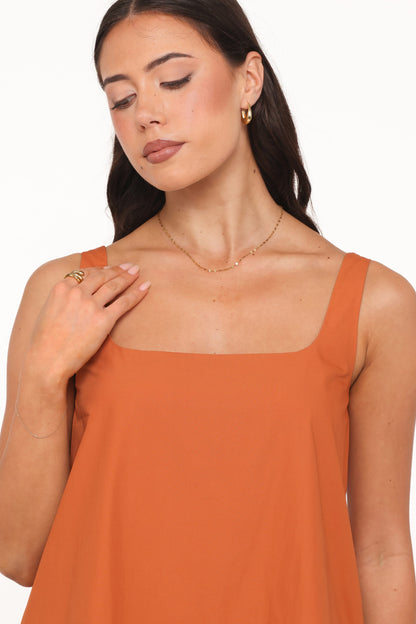 Kora Mini Dress - Brown