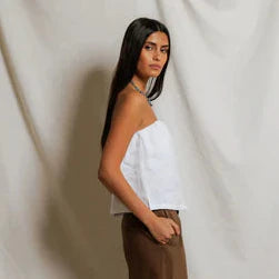Perfect White Tee Gianna Linen Tube Top