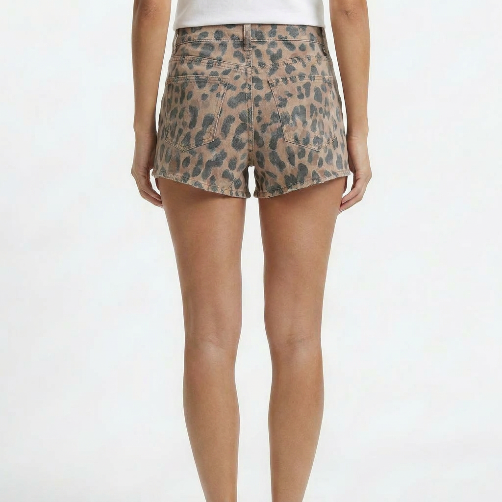 Now or Never Printed Shorts in Brown Sugar