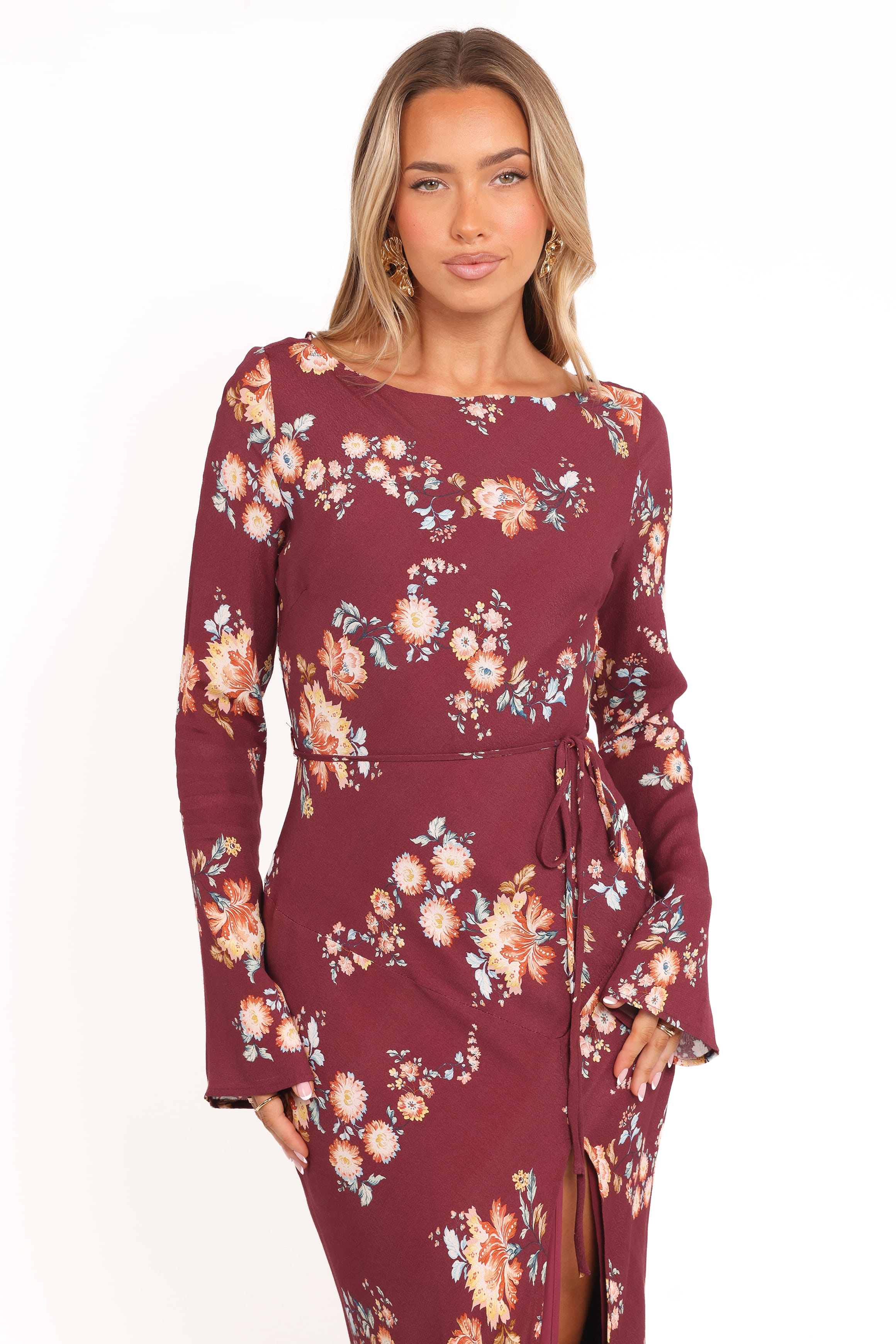 Alima Maxi Dress - Berry Floral