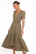 Leontine Midi Dress - Olive
