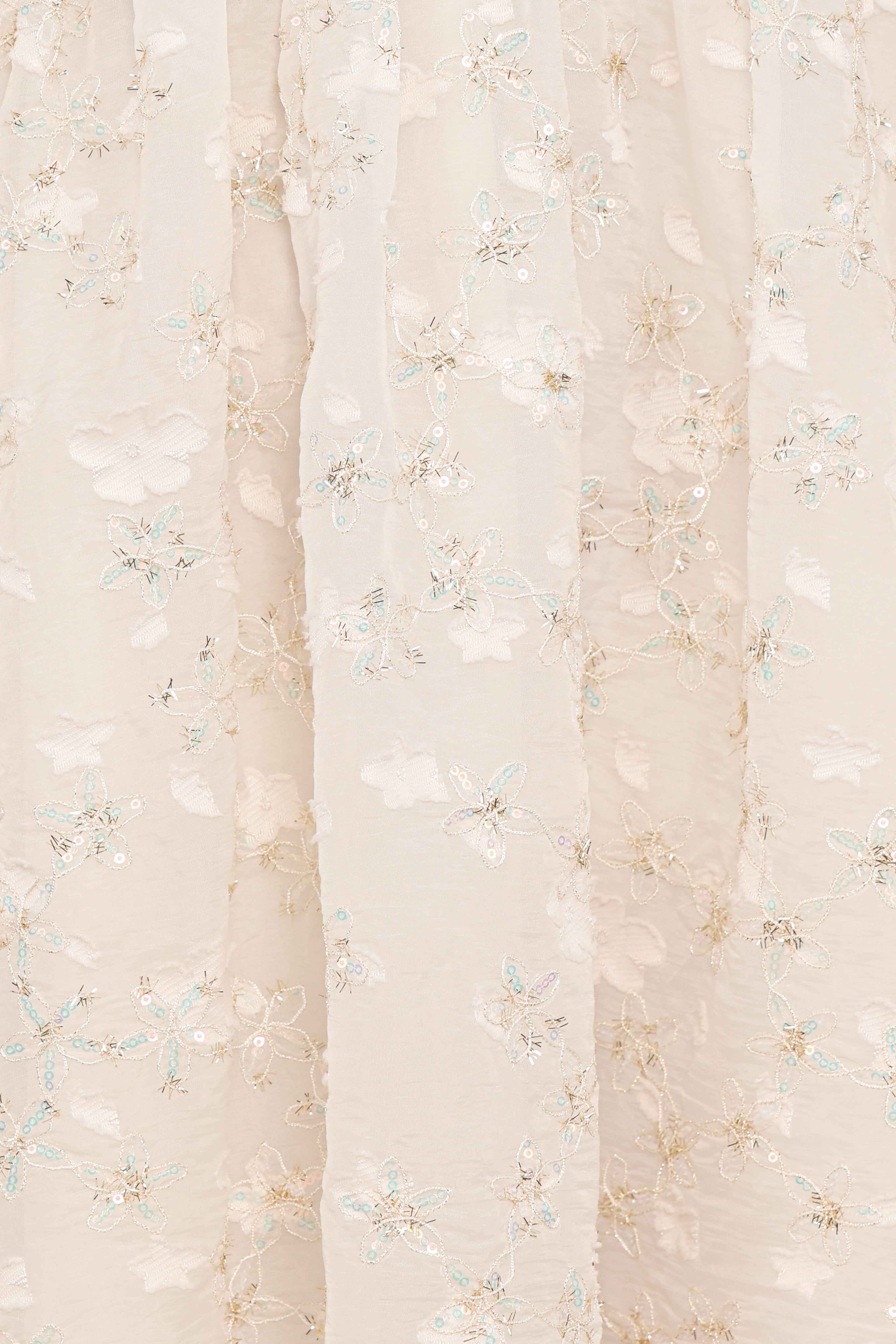Lillan Mini Dress - Ivory Sequin