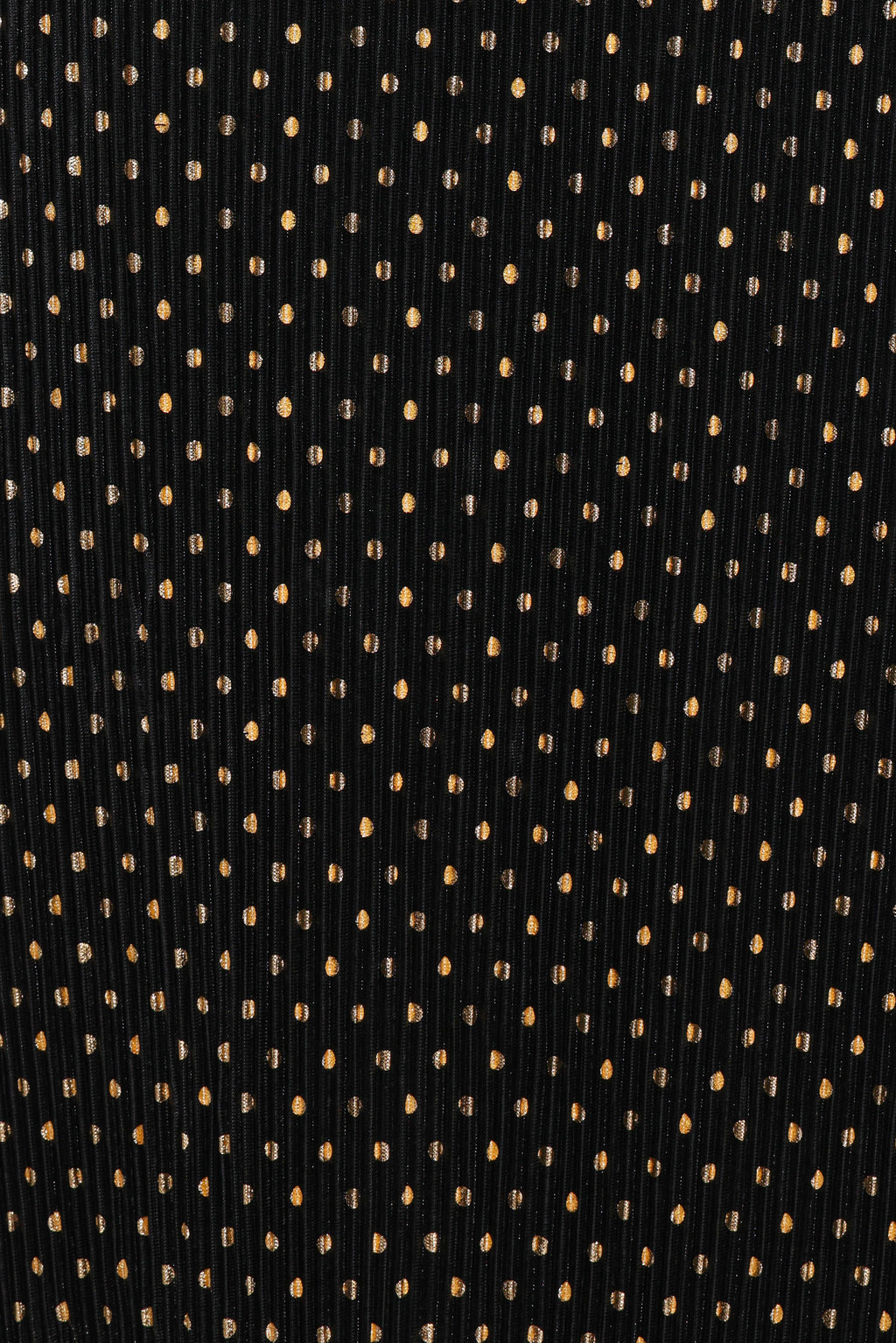 Melody Plisse Halter Maxi Dress - Black/Gold Polka Dot