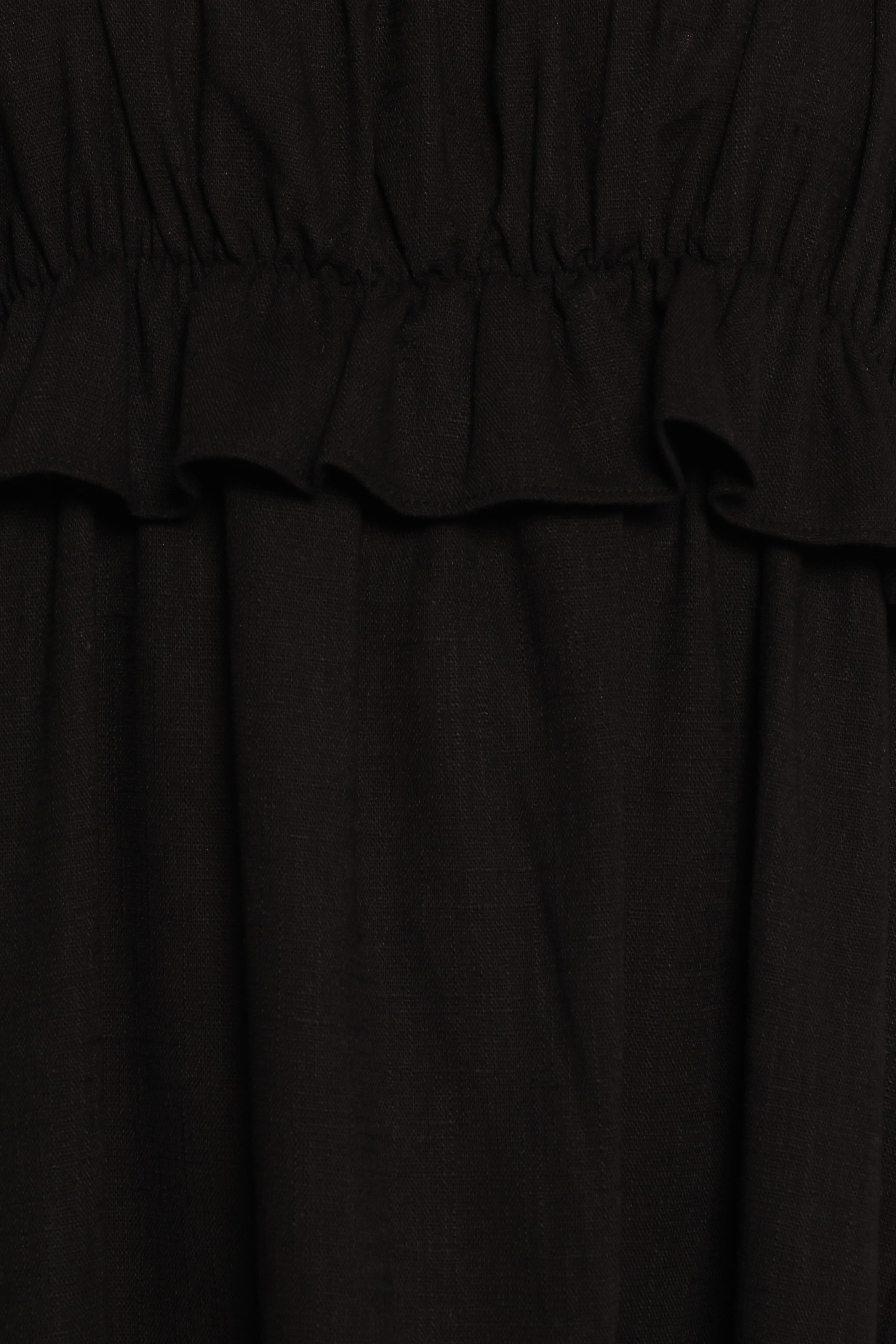 Ross Frill Strap Maxi Dress - Black