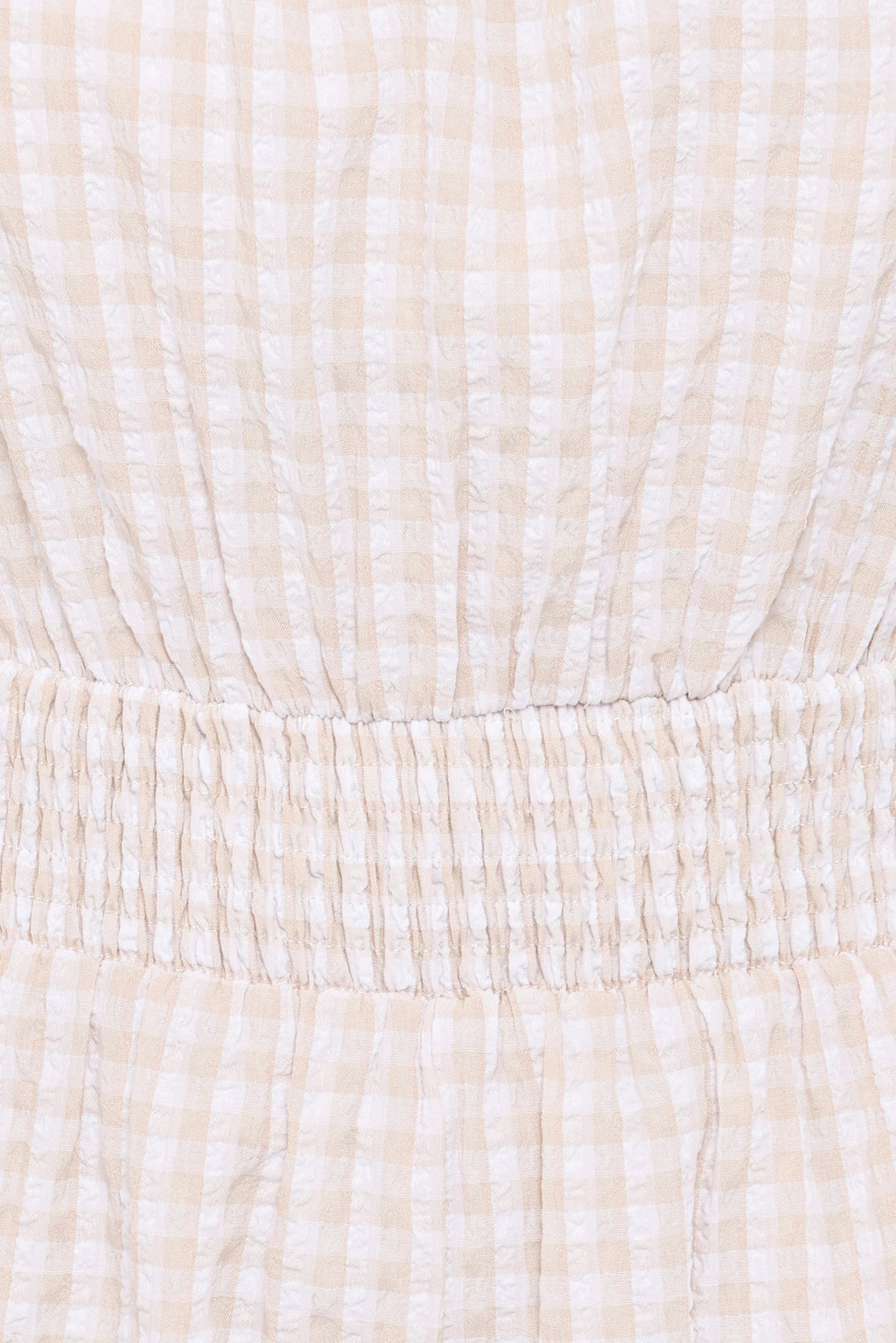 Felicity Romper - Beige Gingham